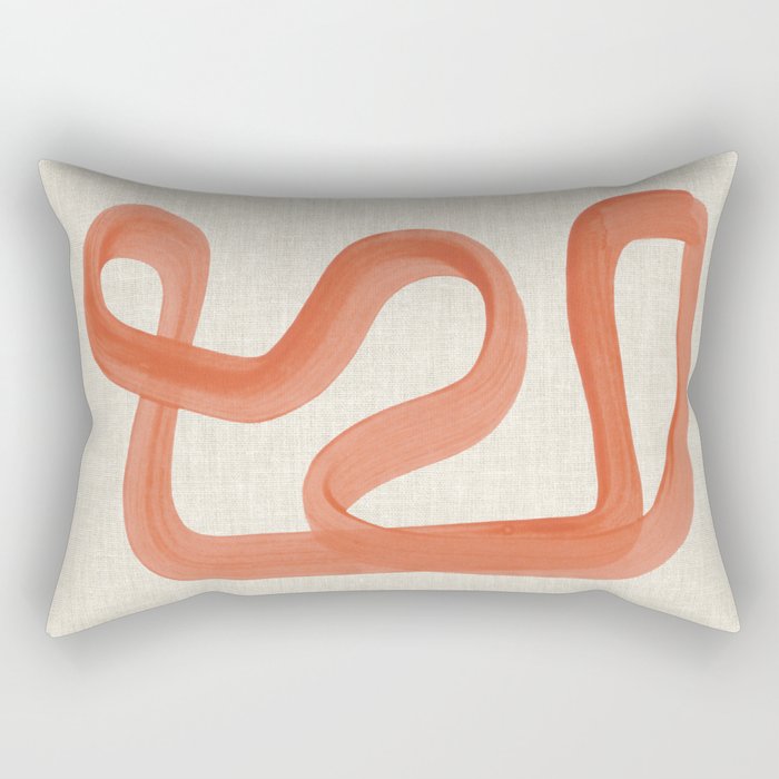 Orange Goes Around Rectangular Pillow Gallery Image 2