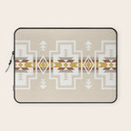 Aztec Stripes Beige Laptop Sleeve Gallery Image 1
