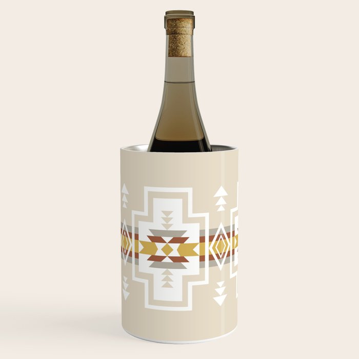 Aztec Stripes Beige Wine Chiller Gallery Image 2