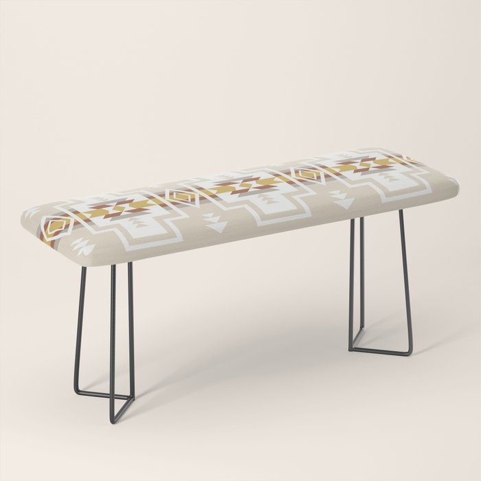 Aztec Stripes Beige Bench Gallery Image 1