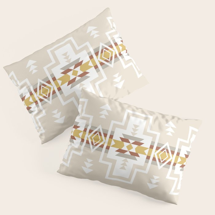 Aztec Stripes Beige Pillow Sham Gallery Image 3
