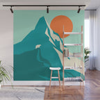 As the sun rises over the peak Wall Mural Gallery Image 1
