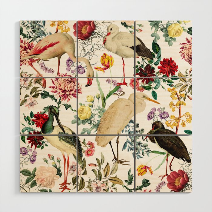 Long Legged Birds I Wood Wall Art Gallery Image 1