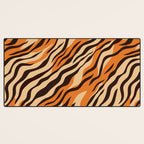 Tiger stripe animal print art pattern Desk Mat Gallery Image 3