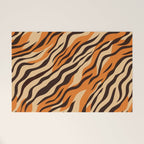 Tiger stripe animal print art pattern Welcome Mat Gallery Image 1