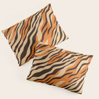Tiger stripe animal print art pattern Pillow Sham Gallery Image 3