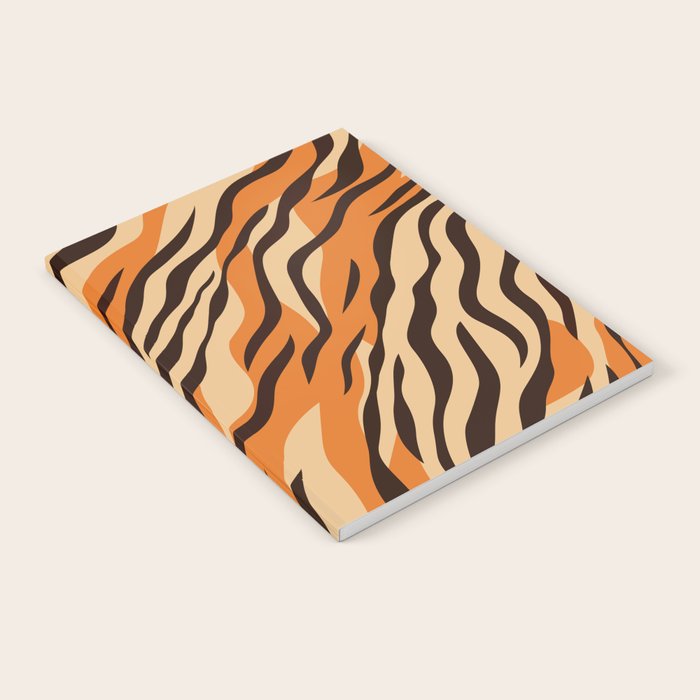 Tiger stripe animal print art pattern Notebook Gallery Image 2