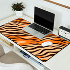 Tiger stripe animal print art pattern Desk Mat Gallery Image 2