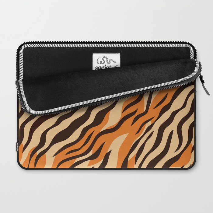 Tiger stripe animal print art pattern Laptop Sleeve Gallery Image 2