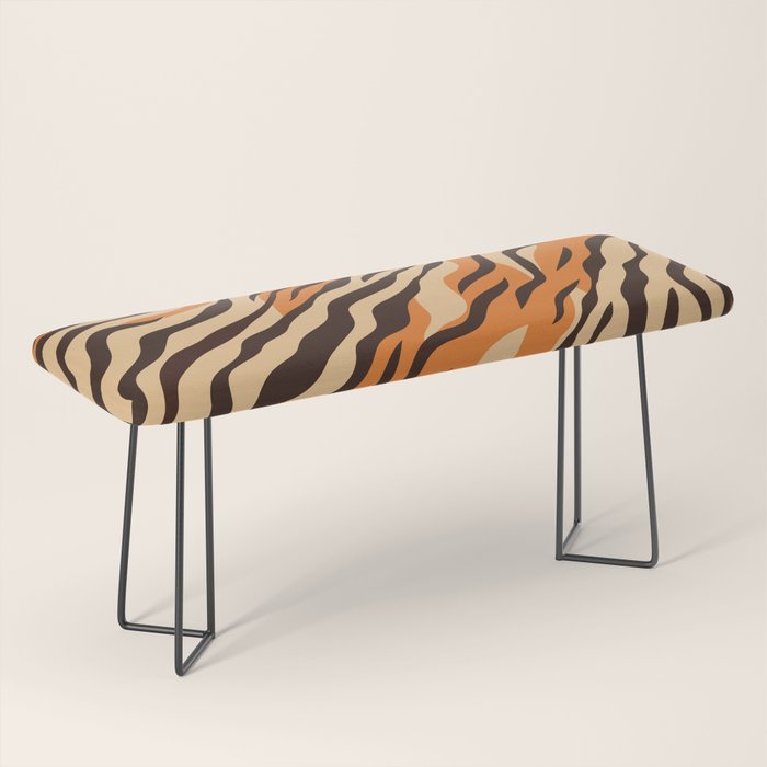 Tiger stripe animal print art pattern Bench Gallery Image 1