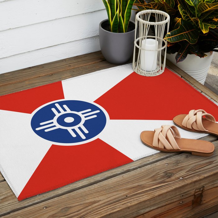 Flag of Wichita, Kansas Outdoor Rug Gallery Image 2