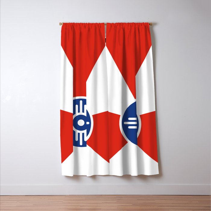 Flag of Wichita, Kansas Window Curtain Gallery Image 3