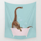 Brachiosaurus in Bathtub Wall Tapestry Gallery Image 4