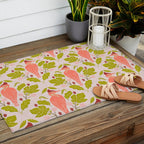 Peach And Pink Woodpecker Outdoor Rug Gallery Image 2