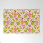 Peach And Pink Woodpecker Welcome Mat Gallery Image 1