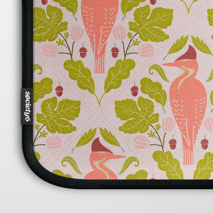 Peach And Pink Woodpecker Laptop Sleeve Gallery Image 3