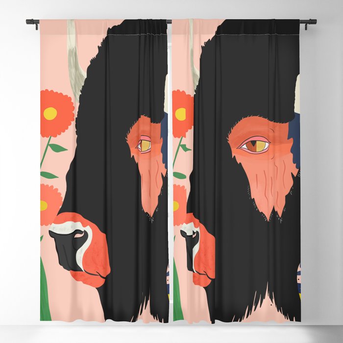 Floral Bison Window Curtain Gallery Image 5