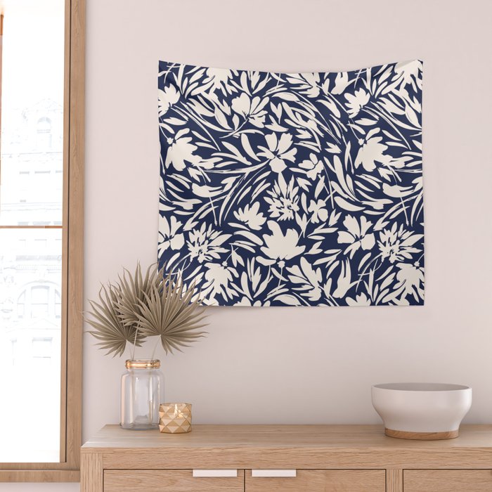 Wild floral strokes I Wall Tapestry Gallery Image 2
