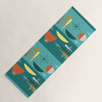 Turquoise Mid Century Modern Yoga Mat Gallery Image 1