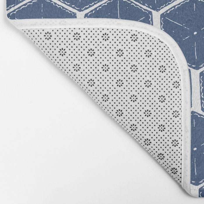 Beach Umbrellas . High Tide Blue Bath Mat Gallery Image 2