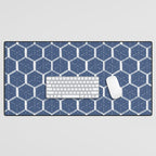 Beach Umbrellas . High Tide Blue Desk Mat Gallery Image 1
