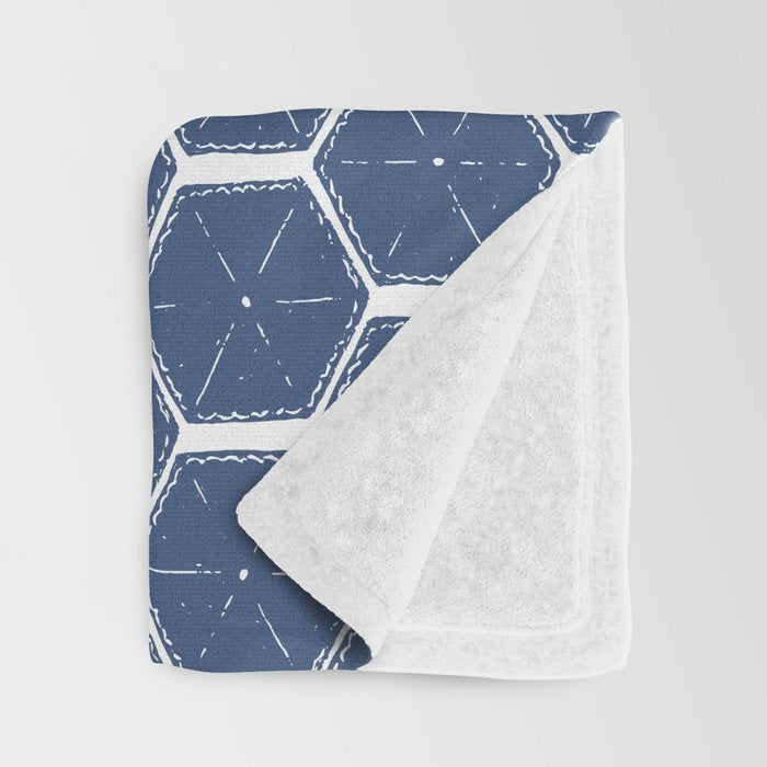 Beach Umbrellas . High Tide Blue Throw Blanket Gallery Image 3