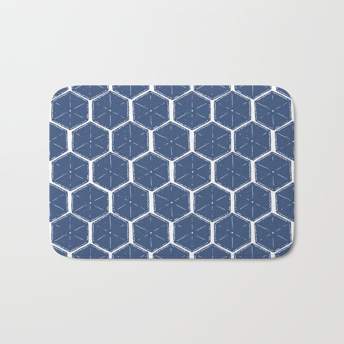 Beach Umbrellas . High Tide Blue Bath Mat Gallery Image 1