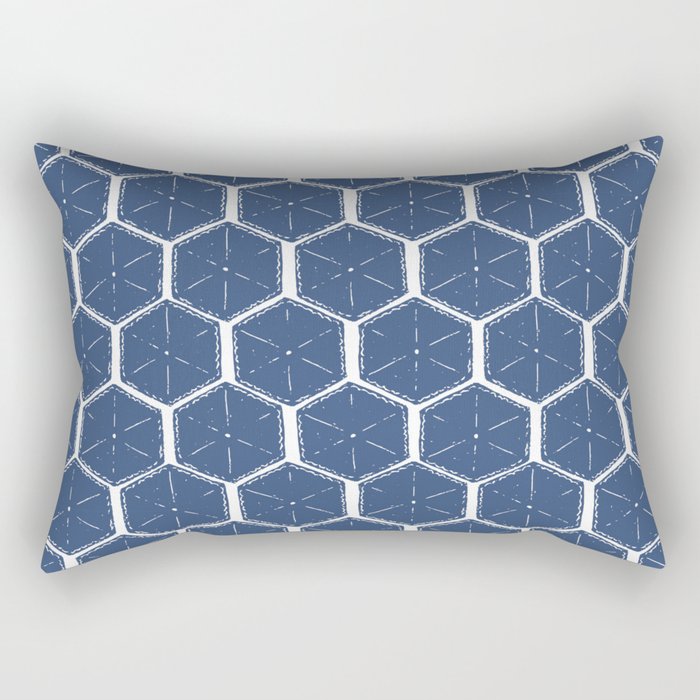 Beach Umbrellas . High Tide Blue Rectangular Pillow Gallery Image 1