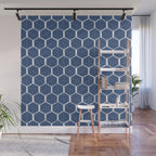 Beach Umbrellas . High Tide Blue Wall Mural Gallery Image 1
