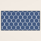 Beach Umbrellas . High Tide Blue Desk Mat Gallery Image 3