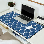 Beach Umbrellas . High Tide Blue Desk Mat Gallery Image 2