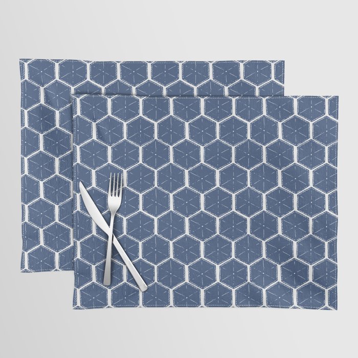 Beach Umbrellas . High Tide Blue Placemat Gallery Image 1