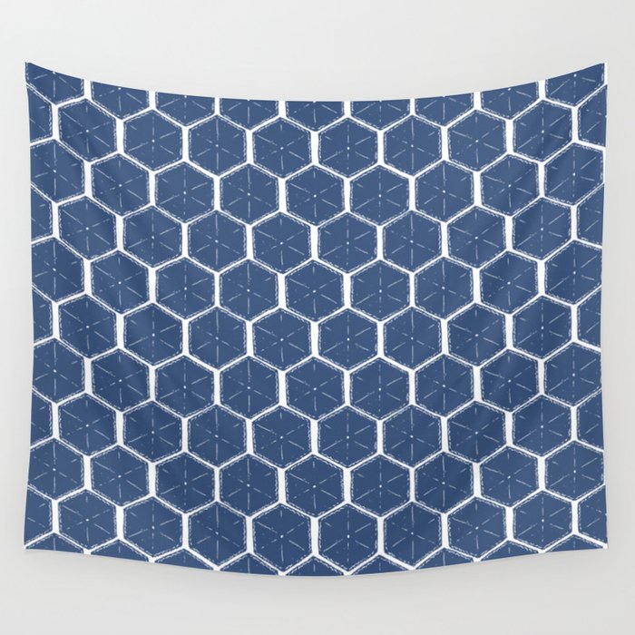 Beach Umbrellas . High Tide Blue Wall Tapestry Gallery Image 4
