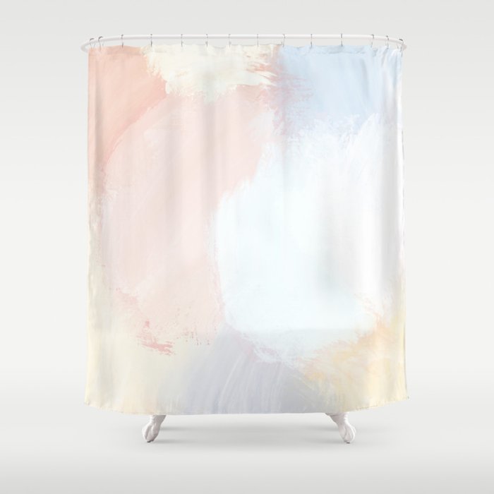 Abstract Pastel Painting Shower Curtain Gallery Image 1