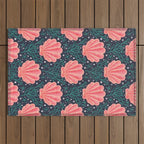Seashell - pink and blue Outdoor Rug Gallery Image 1