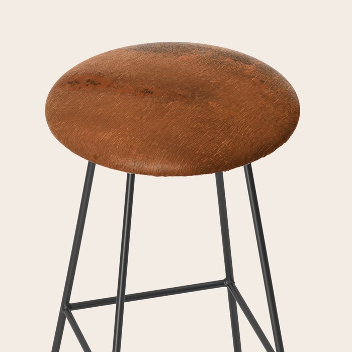 Japandi Art Copper and Black Rust Stool Gallery Image 2