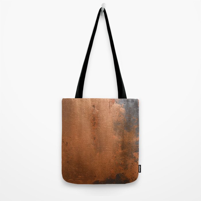 Japandi Art Copper and Black Rust Tote Bag Gallery Image 2