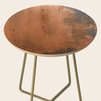Japandi Art Copper and Black Rust Side Table Gallery Image 2