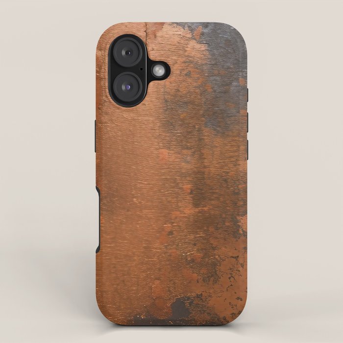 Japandi Art Copper and Black Rust iPhone Case Gallery Image 1