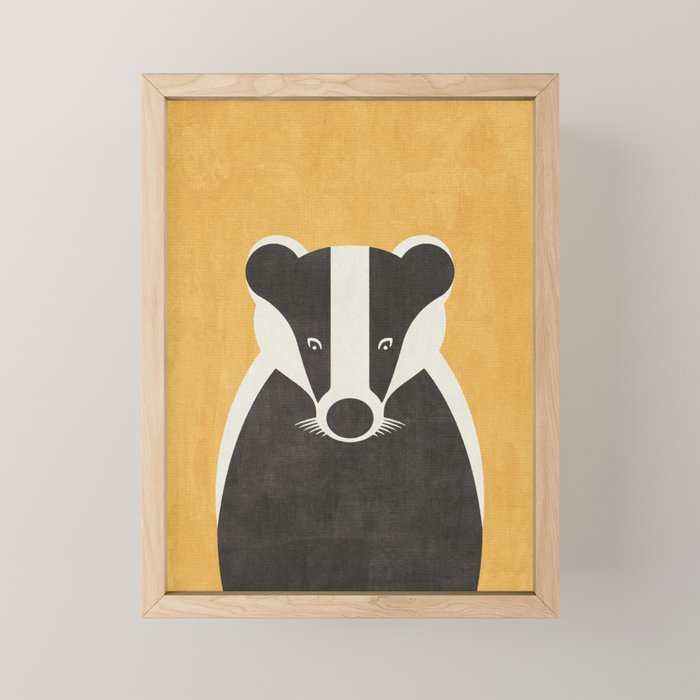 FAUNA / Badger Mini Art Print Gallery Image 1