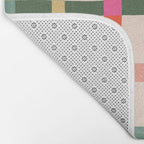 Colourful window pane checked pattern Bath Mat Gallery Image 2