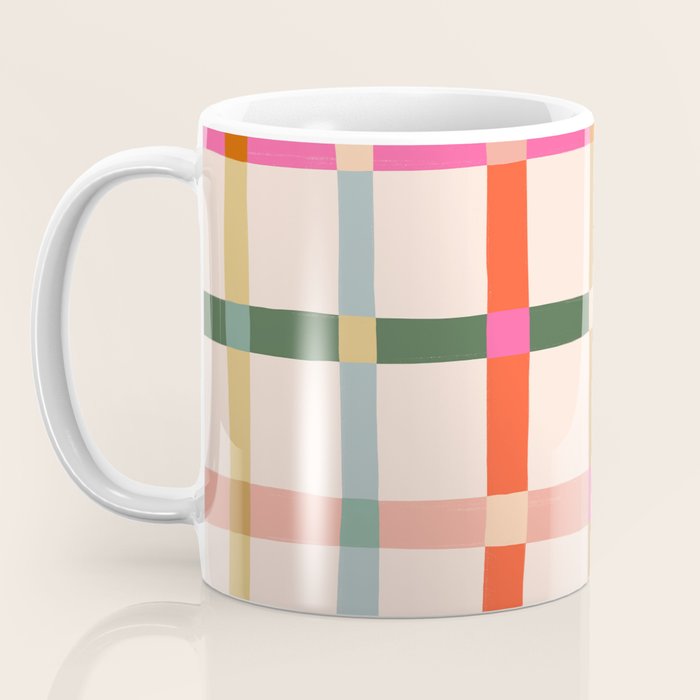 Colourful window pane checked pattern Coffee Mug Gallery Image 3