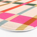 Colourful window pane checked pattern Bath Mat Gallery Image 3