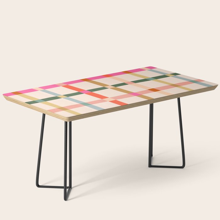 Colourful window pane checked pattern Coffee Table Gallery Image 1