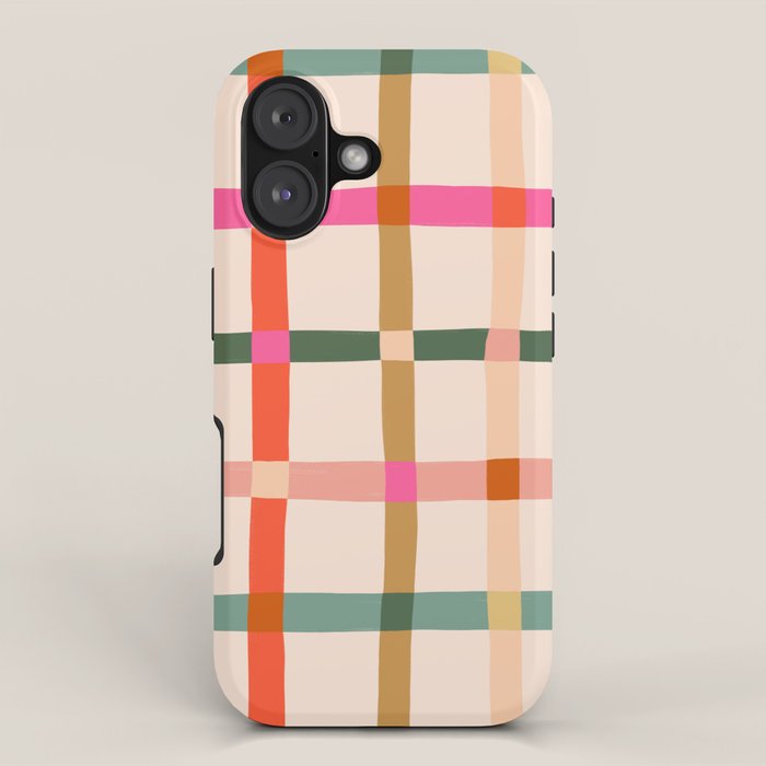 Colourful window pane checked pattern iPhone Case Gallery Image 1