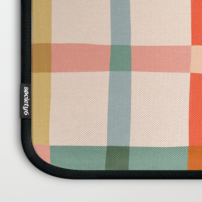Colourful window pane checked pattern Laptop Sleeve Gallery Image 3