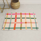Colourful window pane checked pattern Rug Gallery Image 1
