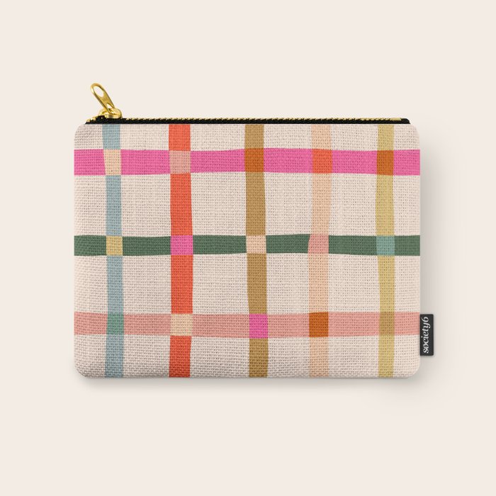 Colourful window pane checked pattern Carry All Pouch Gallery Image 1