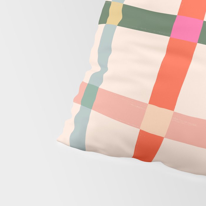 Colourful window pane checked pattern Pillow Sham Gallery Image 4