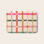 Colourful window pane checked pattern Bath Mat Gallery Image 1